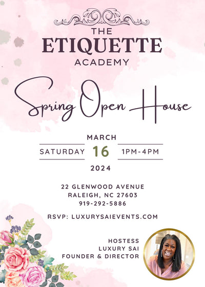You're Invited to The Etiquette Academy's Spring Open House